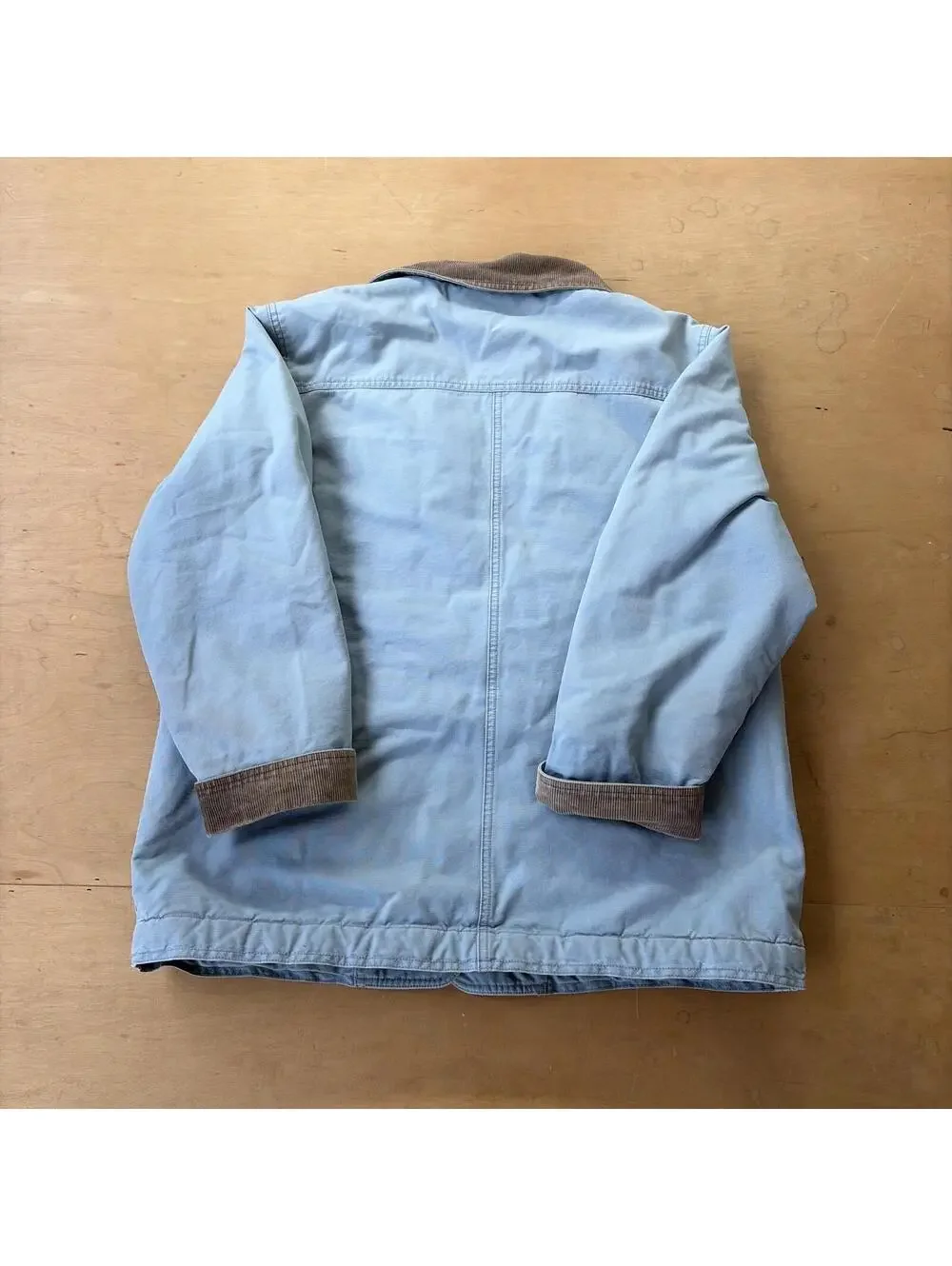 L.L.Bean Women’s Light Blue Insulated Chore Jacket Size L - Picture 3 of 9